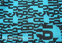 Maharam by Kvadrat Letters: Aqua 0840 by Gunnar Aagaard Andersen | Upholstery Fabric