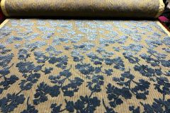 Lee Industry Gazelle: Cobalt | Italian Cut Velvet Upholstery and Pillow Fabric