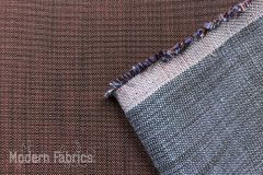 Luum Textiles Duo Chrome: Oxblood + Iris by Suzanne Tick| Reversible Upholstery Drapery Fabric