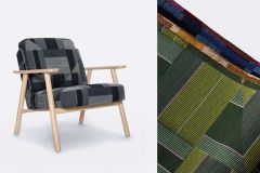 Luum Textiles Mitered: Sapling by Suzanne Tick | Geometric Pillow and Upholstery Fabric