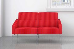 Maharam by Alexander Girard Toostripe Circa 1965: Orange Dark/Crimson Dark | Upholstery and Pillow Fabric