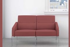 Maharam Leather Pace: Raspberry | Smooth Italian Upholstery Leather