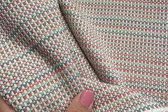Mayer Fabrics Riviera: Coral | OUTDOOR Bleach-Cleanable Basketweave Upholstery Fabric