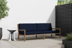 Perennials Rough n Rowdy: Hello Sailor / Serena Lily Basketweave: Navy | Outdoor Upholstery Fabric