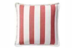Perennials / Serena Lily Harbor Stripe: Lobster / Poppy | Outdoor Upholstery Fabric