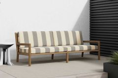 Perennials / Serena Lily Vintage Stripe: Dove | Woven Outdoor Fabric