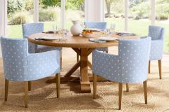 Perennials / Serena & Lily Polka Dot Jacquard: Hydrangea | Outdoor Upholstery Fabric