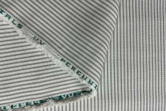 Perennials Tick Tock: Nickle / Serena Lily Shirting Stripe: Pewter | Outdoor Upholstery Fabric