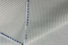 Perennials Tick Tock: White Sands / Serena Lily Shirting Stripe: Sand | Outdoor Upholstery Fabric