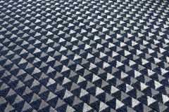 Pollack Cairo: Royal | Silver Blue Geometric Performance Fabric