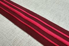 Schumacher Military Stripe Tape: Red on Burgundy | 7 YARDS for $140