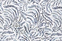 Serena & Lily Priano Linen: Navy | Floral Upholstery Fabric Knit Backing