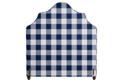 Perennials / Serena Lily Gingham 4" Check: Navy | Outdoor Upholstery Fabric