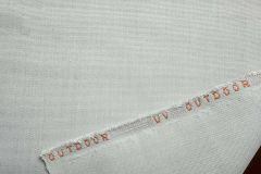 Perennials / Serena Lily Canvas Weave: Fog | Outdoor Upholstery Fabric