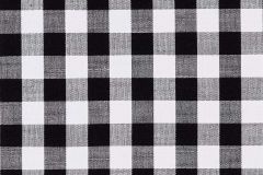 Perennials / Serena Lily Classic Gingham: Black | OUTDOOR Upholstery Fabric