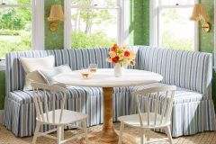 Serena Lily Performance French Stripe: French Blue | Polyester Upholstery Fabric