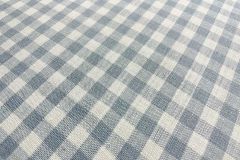 Serena Lily Petite Gingham Linen: Coastal | Buffalo Check Pillow and Upholstery Fabric