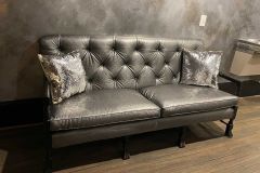 James Dunlop Ultraleather Linen by Ultrafabrics: Steel | Textured Polyurethane Vinyl