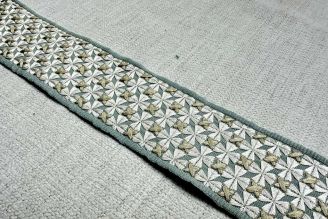 Cowtan & Tout/ Colefax & Fowler Cross Stitch Braid 2.5" Tape: Old Blue | 7+ YARDS for $149
