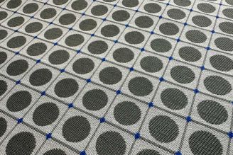 HBF Textiles Dot Grid: Iron & Blue from Modern fabrics