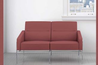 Maharam Leather Pace: Raspberry | Smooth Italian Upholstery Leather