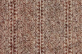 Namay Samay Bodo Cinnamon Printed Linen Fabric from Modern Fabrics