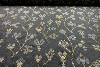 Pollack Ingrid: Tea Leaves Museum of Folk Art by Chase Taylor Embroidered Wool from Modern Fabrics