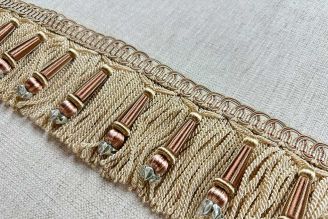 Samuel & Sons Margaux Beaded Bullion Fringe: 03 Rose De The' from Modern Fabrics