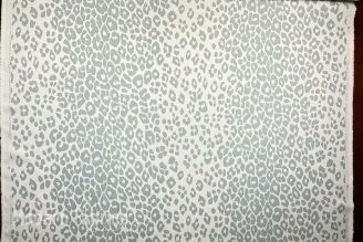 Schumacher Iconic Leopard: Sky | Belgian Linen Upholstery Fabric