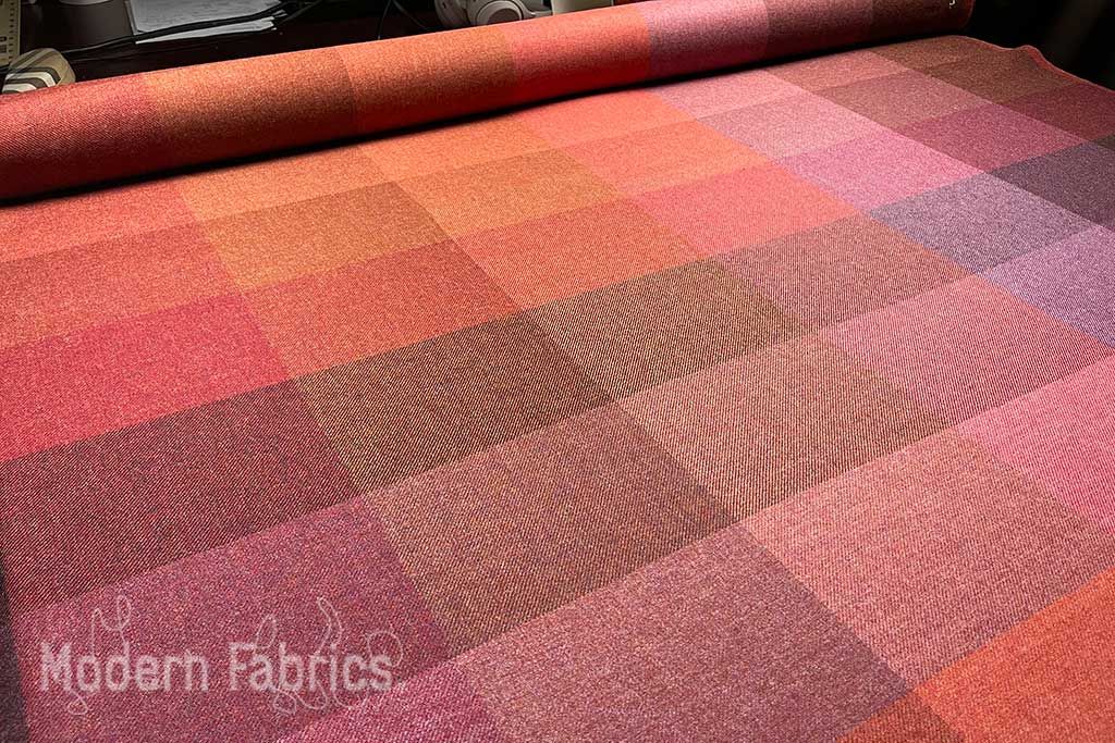 Maharam Wool Check by Paul Smith Poppy Wool Fabric