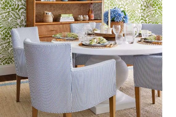 Perennials Jake Stripe: Azure Sea | Outdoor Upholstery